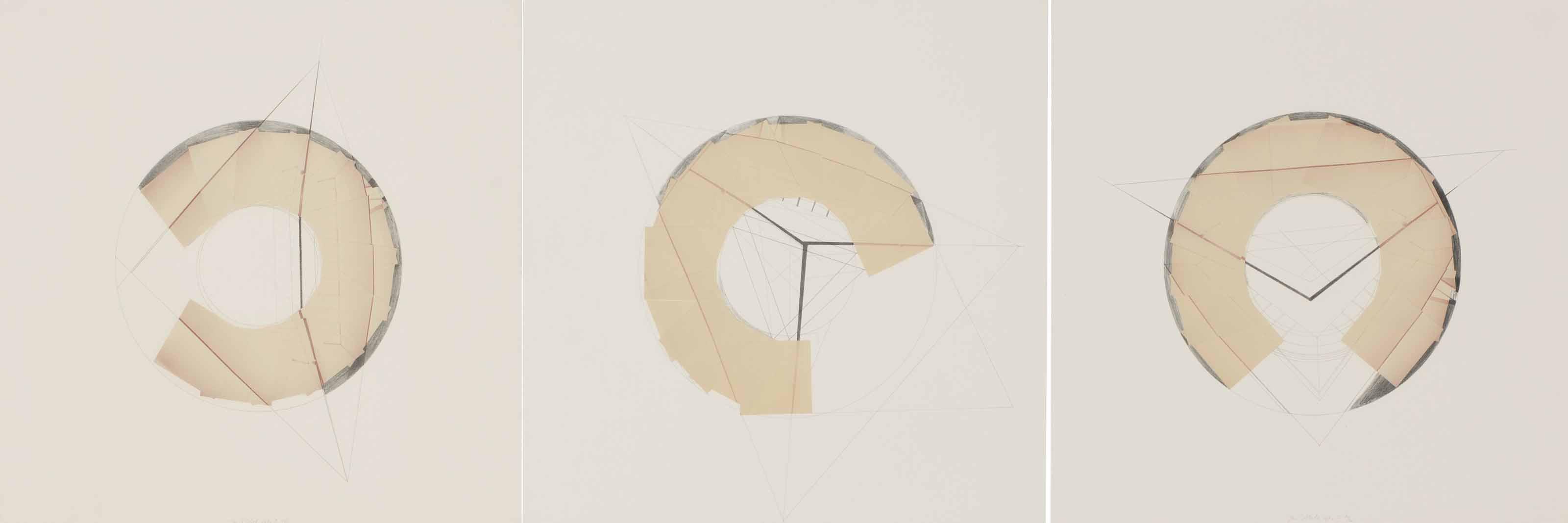 Jan Dibbets - Untitled I; Untitled II; and Untitled III