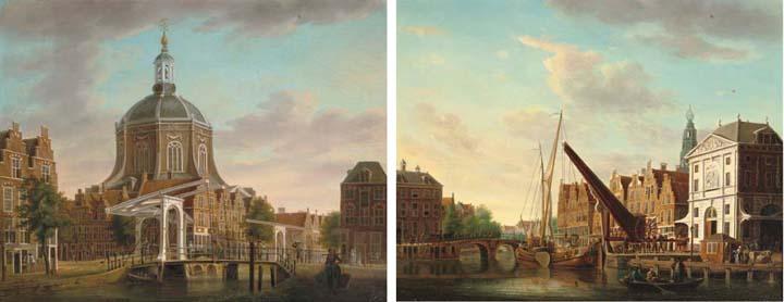 Jan Ekels I - The Waag, Leiden; And The Marekerk, Leiden