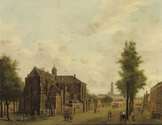 Jan Ekels - Utrecht with the Pieterskerk and the Domtoren in the background