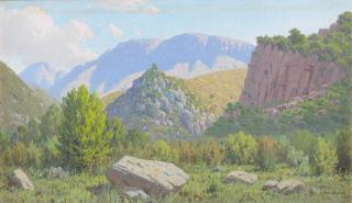 Jan Ernst Abraham Volschenk - Two landscapes