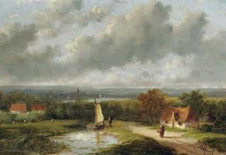 Jan Evert Morel II - A panoramic summer landscape