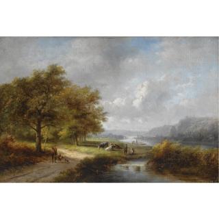 Jan Evert Morel - A Traveller In A Wooded Landscape