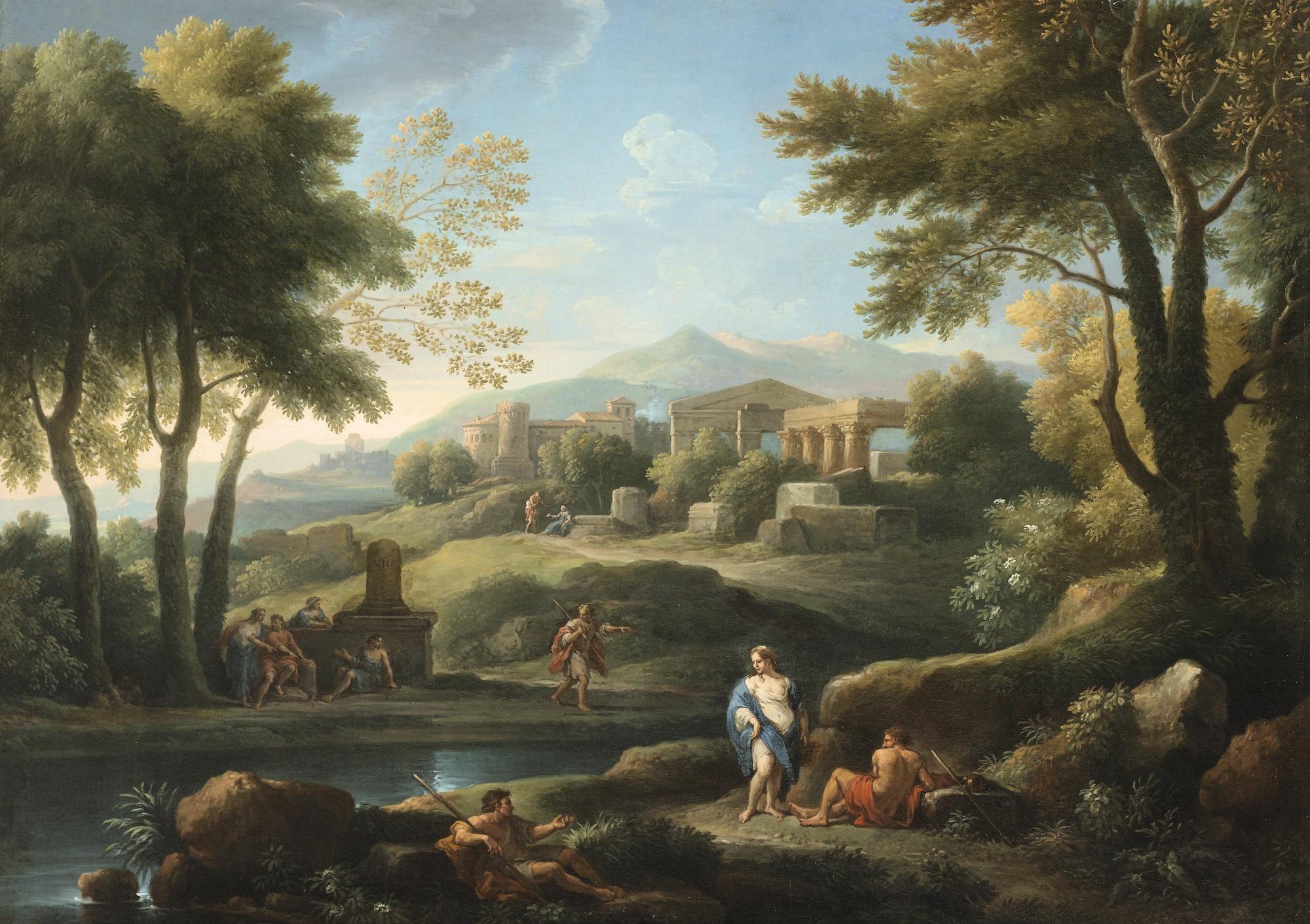 Jan Frans van Bloemen - Shepherd In A Roman Landscape