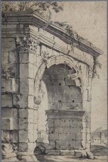 Jan Frans Van Bloemen - The Arch of Gallienus, Rome