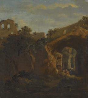 Jan Frans Van Bloemen - The Interior Of The Colosseum With Figures Resting Under An Archway