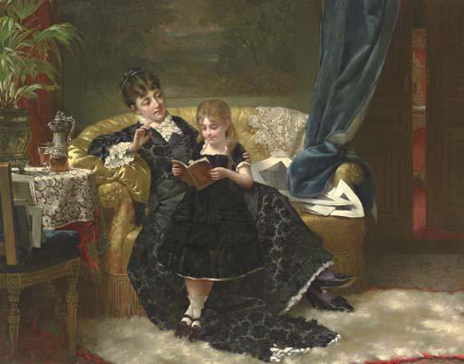 Jan Frederik Pieter Portielje - Reading Together