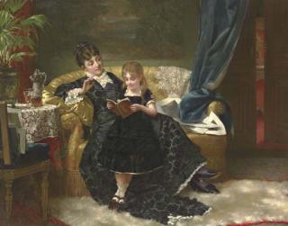 Jan Frederik Pieter Portielje - Reading Together
