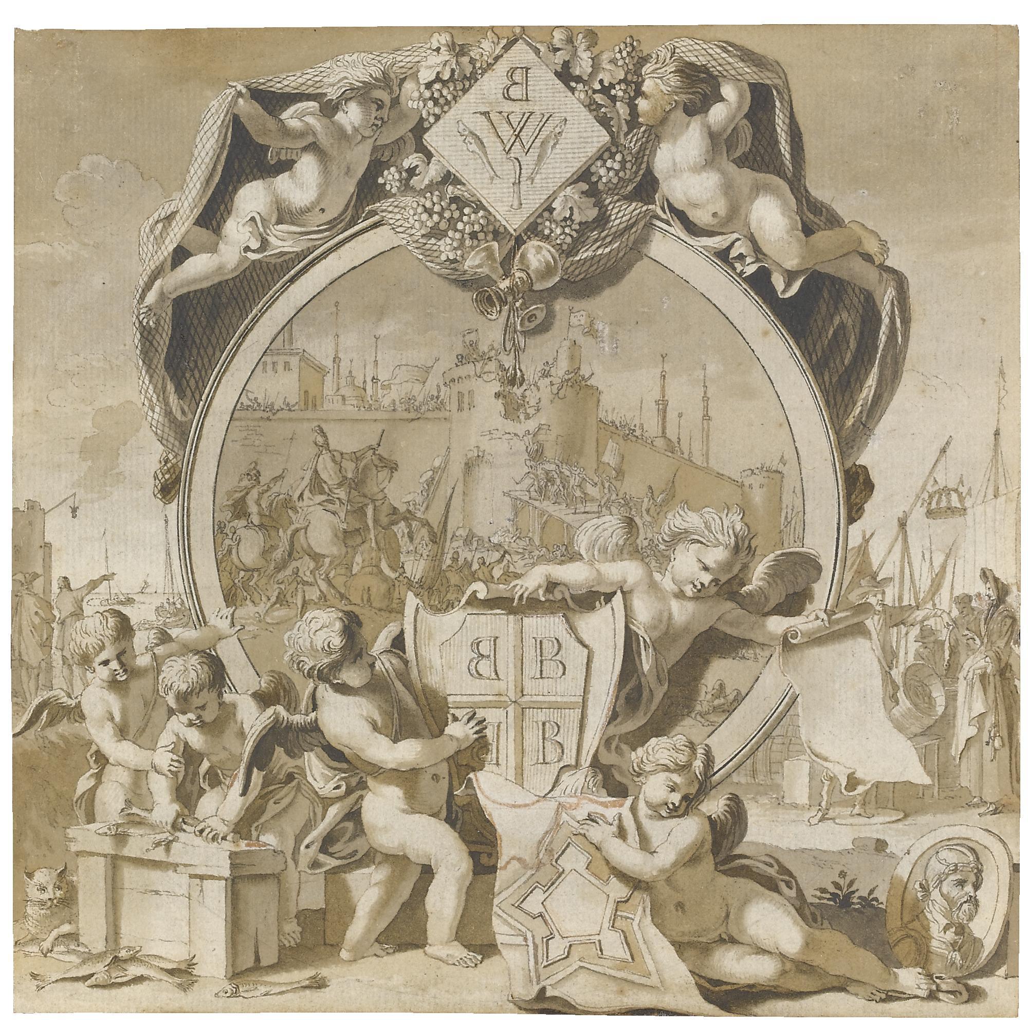 Jan Goeree - Study For An Illustration To Jacob Cats, \'Eighty Two Years Old\'