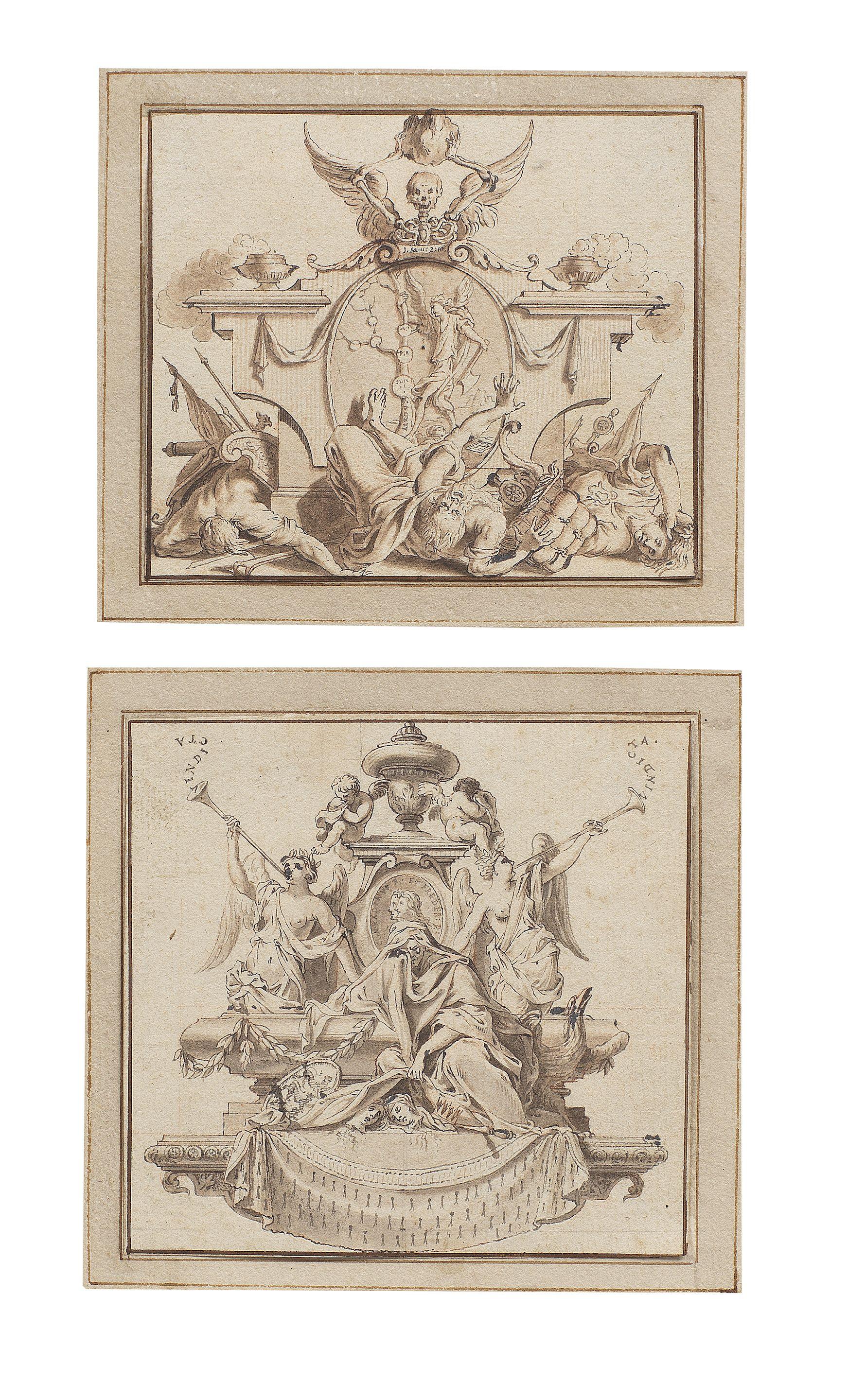 Jan Goeree - Two studies of trophies unframed (2)