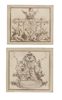 Jan Goeree - Two studies of trophies unframed (2)