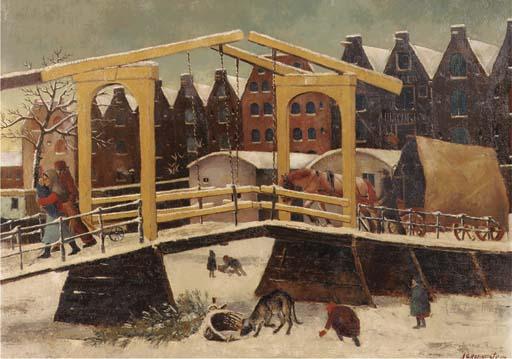 Jan Groenestein - Winter op het Prinseneiland