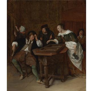 Jan Havicksz. Steen - The Tric-Trac Players