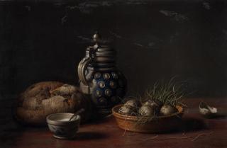 Jan Hendrik Eversen - Still life with a bowl of eggs