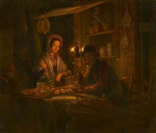Jan Hendrik van Grootvelt - Nächtlicher Besuch beim Fischhändler.