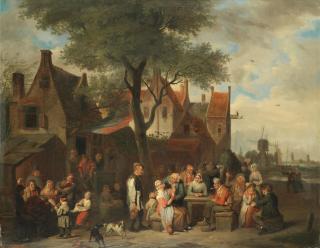 Jan Hendrik van Grootvelt - Outside the inn