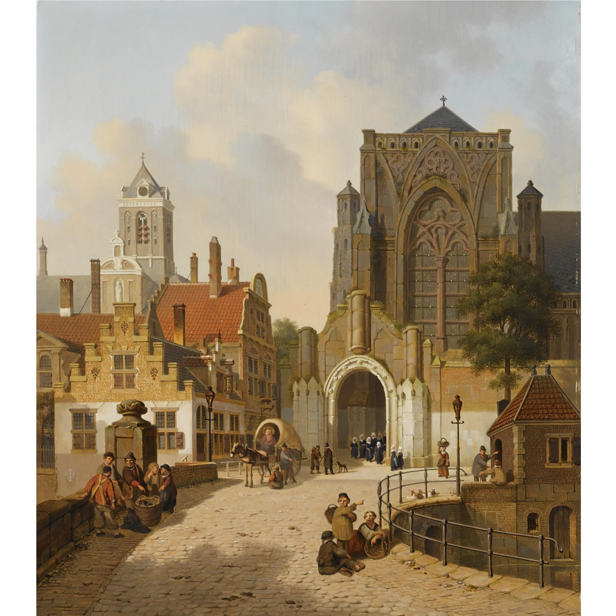Jan Hendrik Verheijen - Many Figures In A Dutch Town