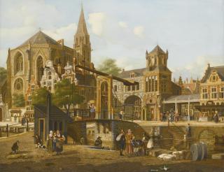 Jan Hendrik Verheijen - Utrecht: The Market Square And Cathedral