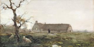 Jan Hendrik Weissenbruch - Boerderij Hanenburg in de Westduinen te \'s-Gravenhage: the Hanenburg farm, The Hague