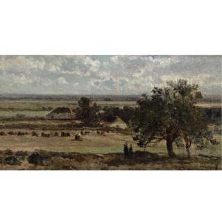 Jan Hendrik Weissenbruch - Dutch Figures In A Panoramic Landscape
