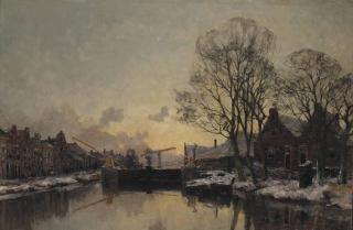 Jan Hillebrand Wijsmuller - A late afternoon in winter