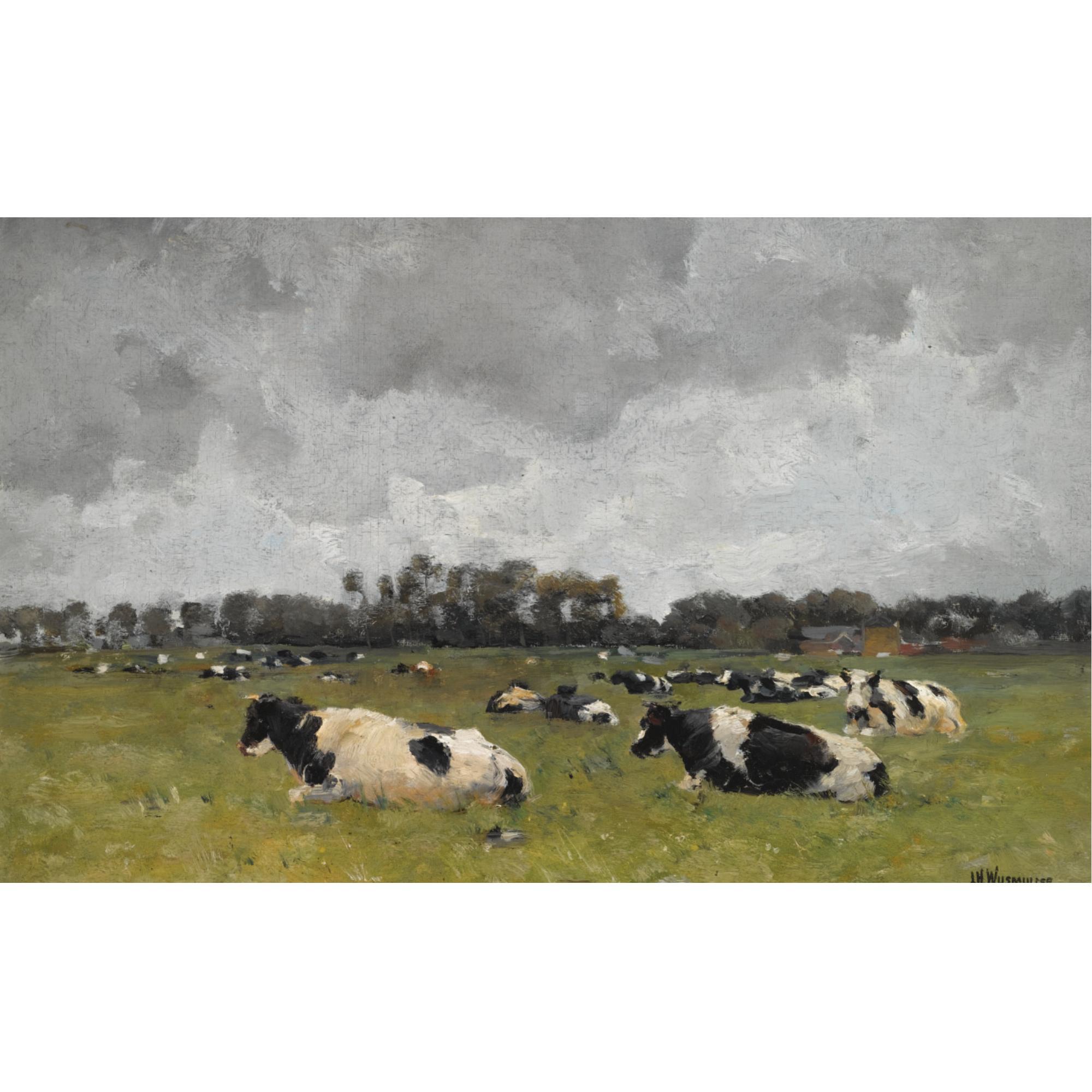 Jan Hillebrand Wijsmuller - Cows At Pasture