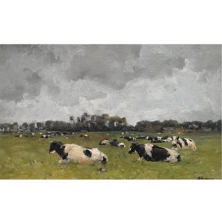 Jan Hillebrand Wijsmuller - Cows At Pasture