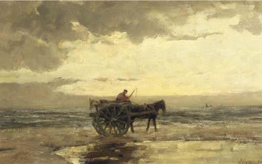 Jan Hillebrand Wijsmuller - Gathering shells at dusk