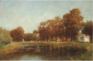 Jan Hillebrand Wijsmuller - Houses along a river