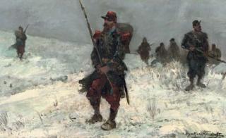 Jan Hoynck van Papendrecht - Dutch infantry in the snow