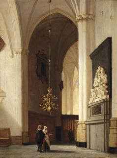 Jan Jacob Schenkel - Figures in a church interior