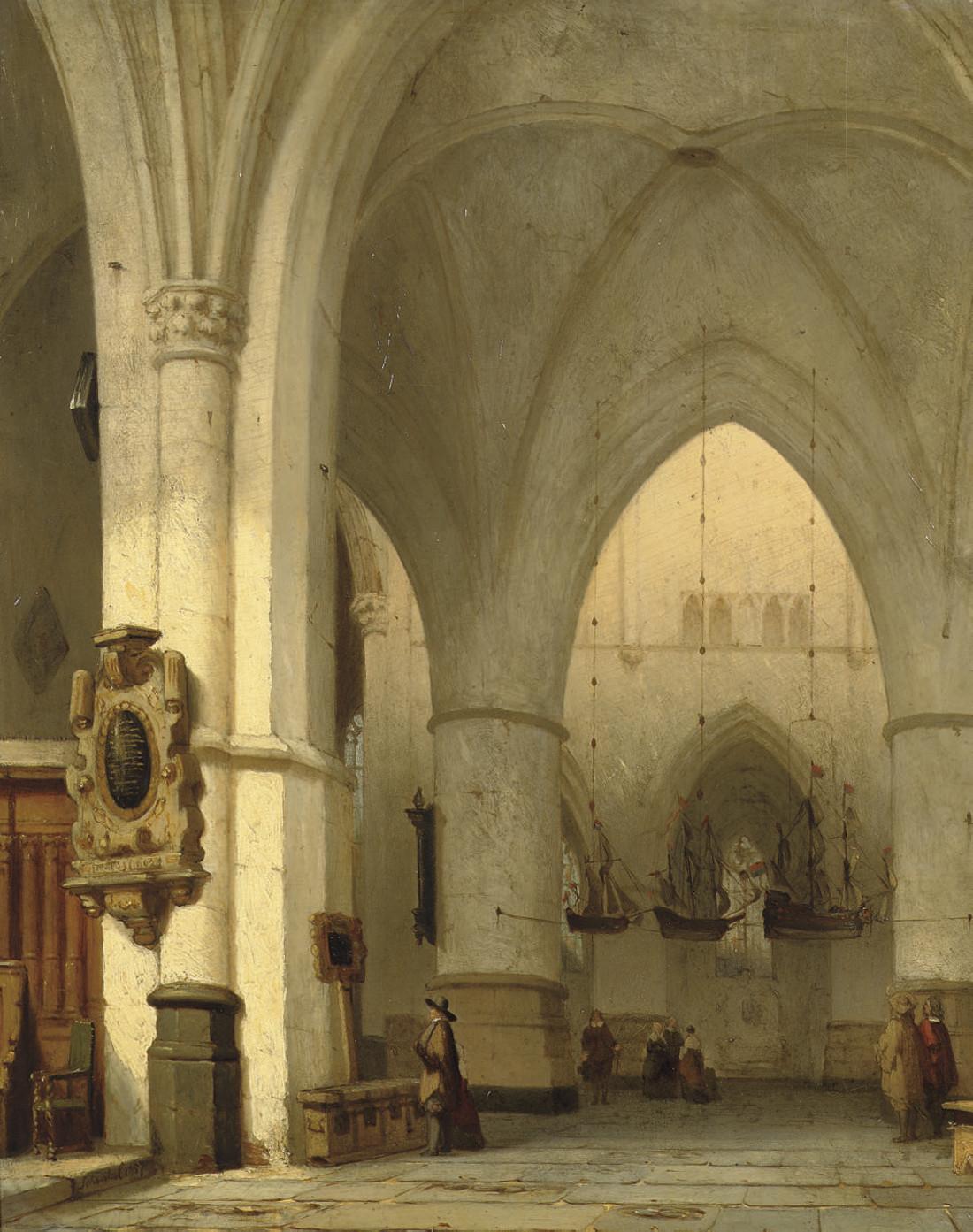 Jan Jacob Schenkel - Interior of the St. Bavo, Haarlem