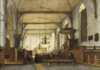 Jan Jacob Schenkel - The interior of the Bakenesse church, Haarlem
