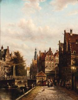 Jan Jacob Spohler - A Dutch town on a canal