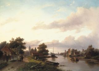 Jan Jacob Spohler - A Languid Afternoon Along The River
