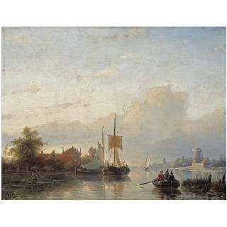 Jan Jacob Spohler - Dutch Shipping On A River