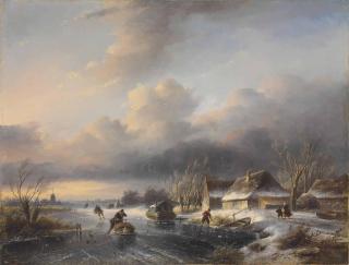 Jan Jacob Spohler - River Landscape in Winter