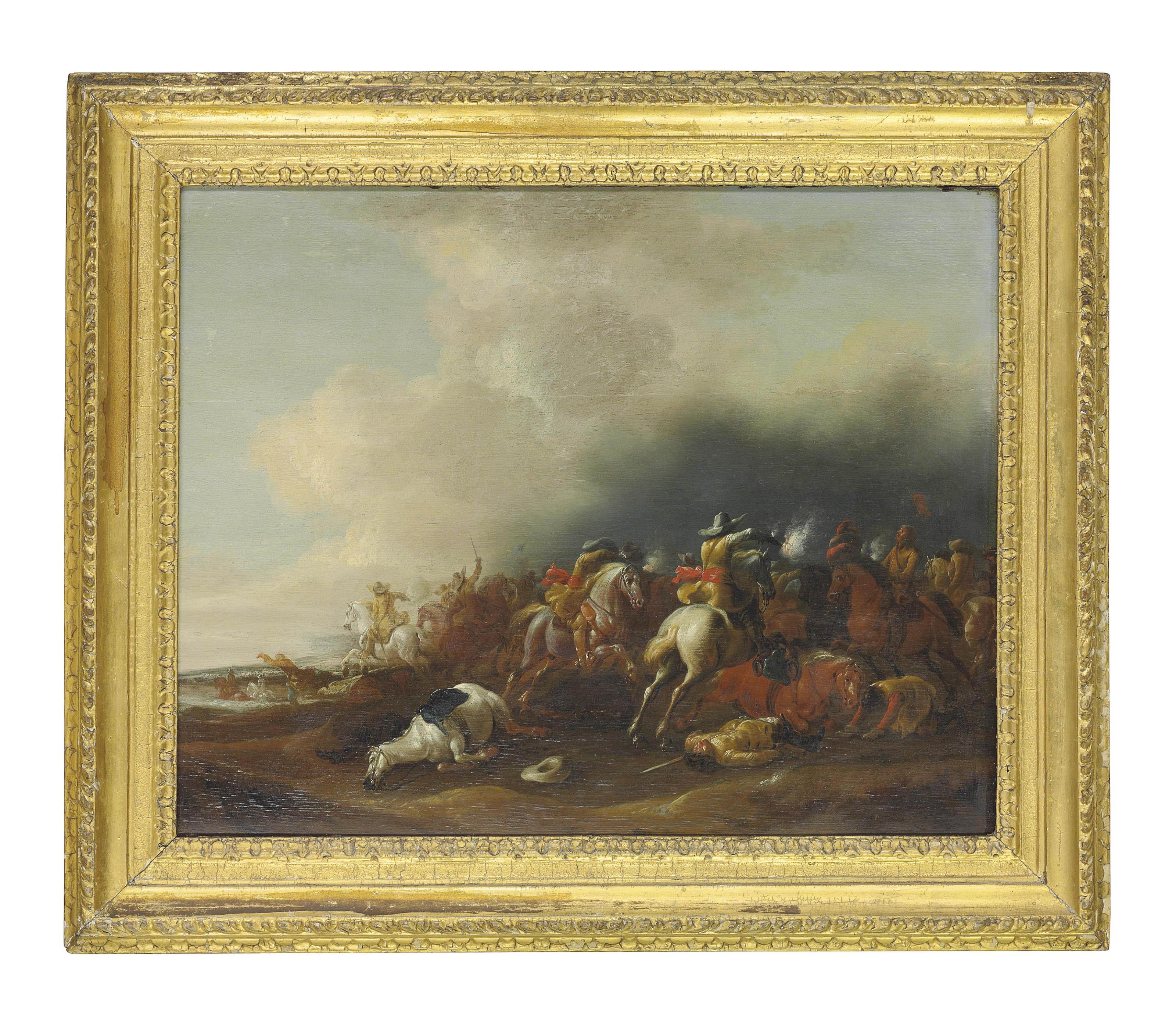 Jan Jacobsz. Van Der Stoffe - A calvalry skirmish