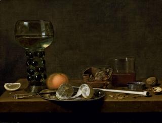 Jan Jansz. van de Velde III - Roemer, Citron Pelé, Orange Et Divers Objets Posés Sur Une Table