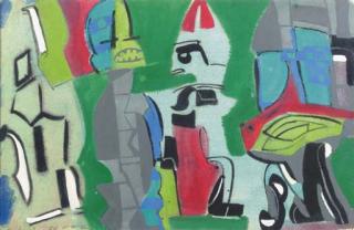 Jan Jordens - Composition with three figures