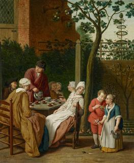 Jan Josef d.Ä. Horemans - Feine Gesellschaft an der Kaffeetafel