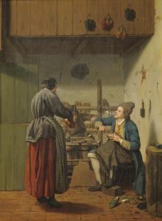 Jan Josef Horemans II - A cobbler in his workshop