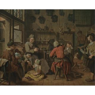 Jan Josef Horemans the Elder - The Interior Of A Cobbler\'S Shop