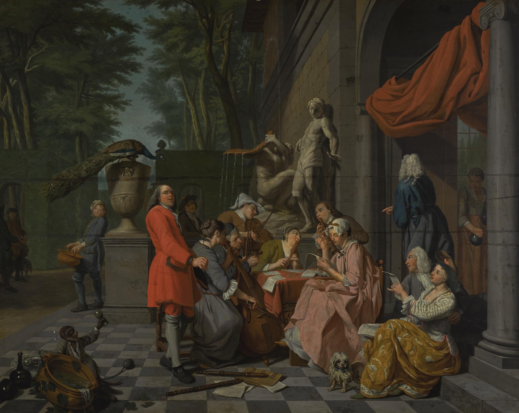 Jan Josef Horemans The Younger - A Music Party On A Terrace