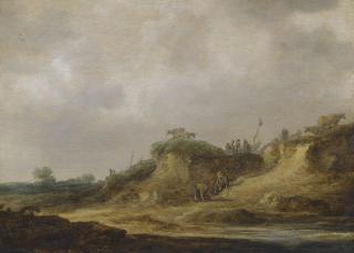 Jan Josefsz. Van Goyen - A Dune Landscape With Herdsmen Tending Their Cattle
