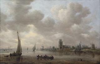 Jan Josefsz. Van Goyen - A view of the Maas with Dordrecht beyond