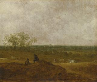 Jan Josefsz. Van Goyen - Figures And Cattle In A Landscape