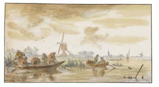 Jan Josefsz. Van Goyen - Fishermen Casting Their Nets