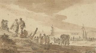 Jan Josefsz. Van Goyen - Hommes et femmes à la plage