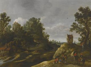 Jan Josefsz van Goyen - Peasants Resting By A Watermill