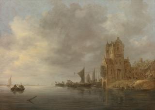 Jan Josefsz Van Goyen - River Landscape With The Pellekussenpoort, Near Utrecht